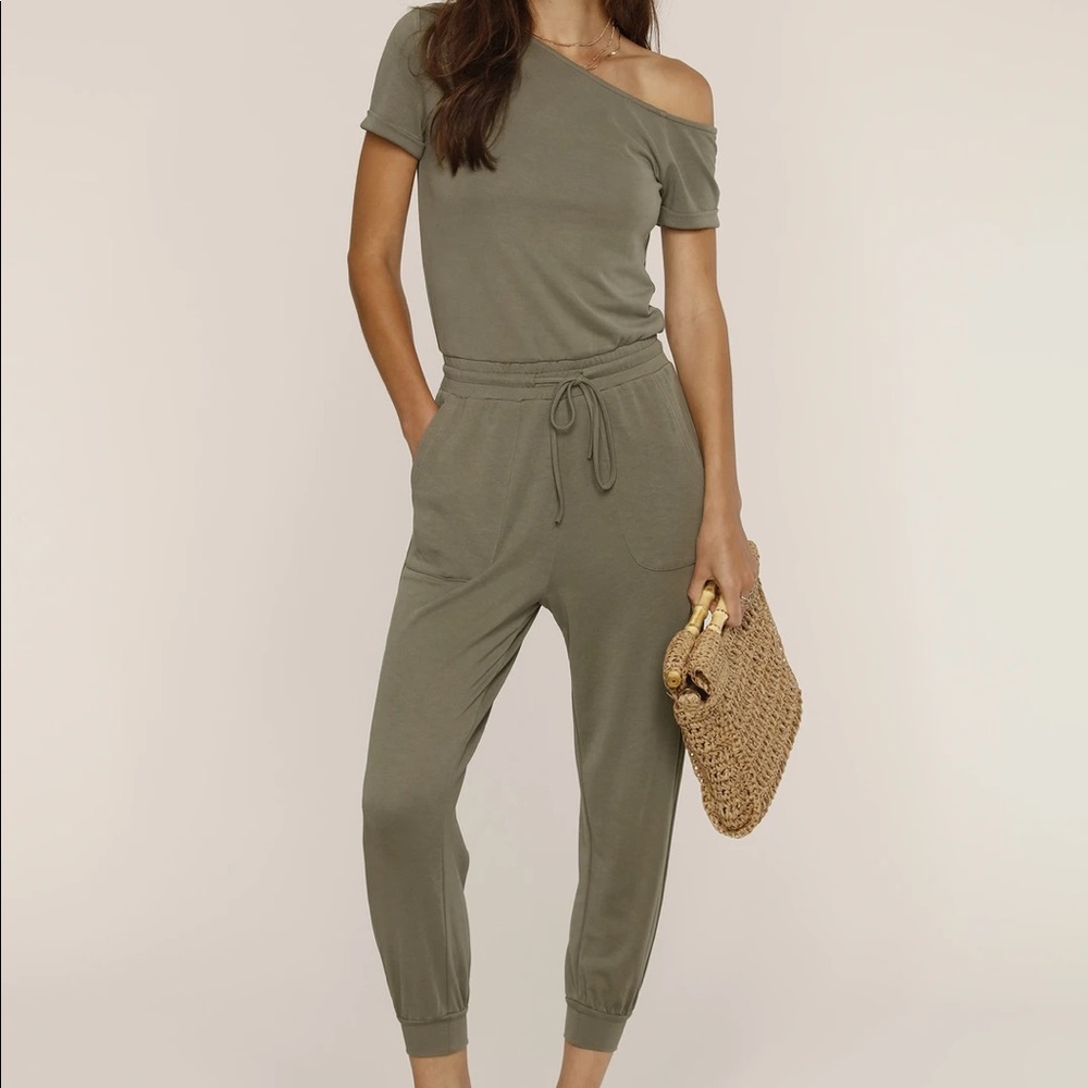 Heartloom Olive Green Sage Jumpsuit